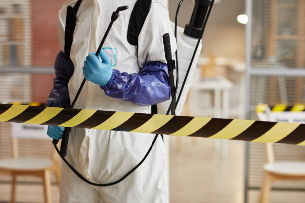Professional Biohazard Cleanup technician working in Pompton Plains, NJ